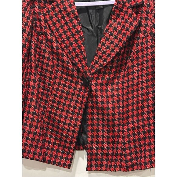 Lane Bryant Red and Black Swing Jacket Size 18 - Picture 3 of 5